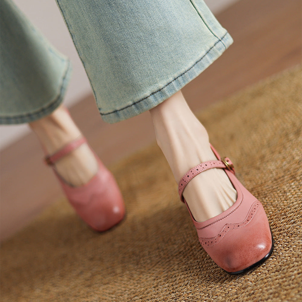 Harel | Mary Jane brogue in vera pelle
