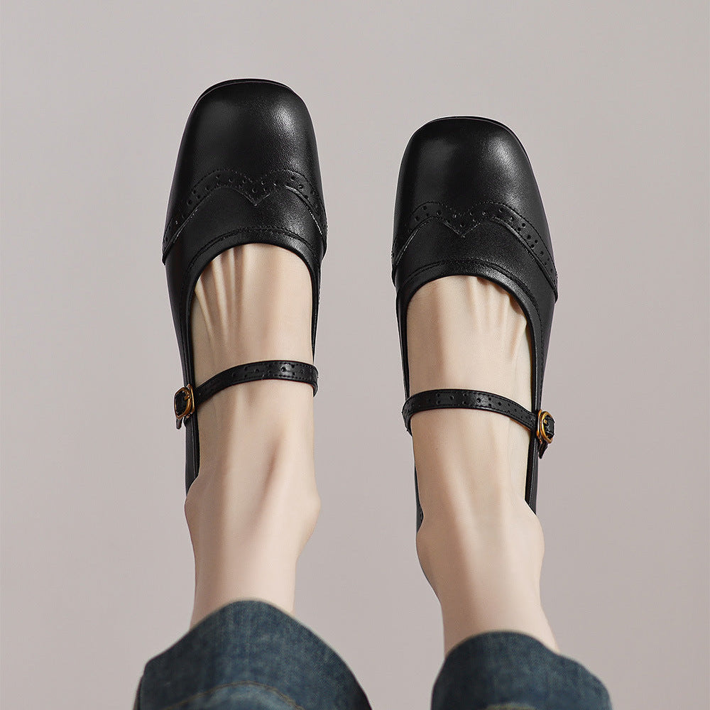 Harel | Mary Jane brogue in vera pelle