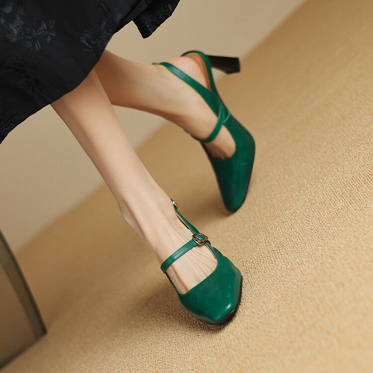 Ezzy | Slingback in vera pelle con doppio cinturino