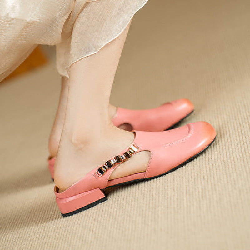 Galia | Mules in vera pelle con catena