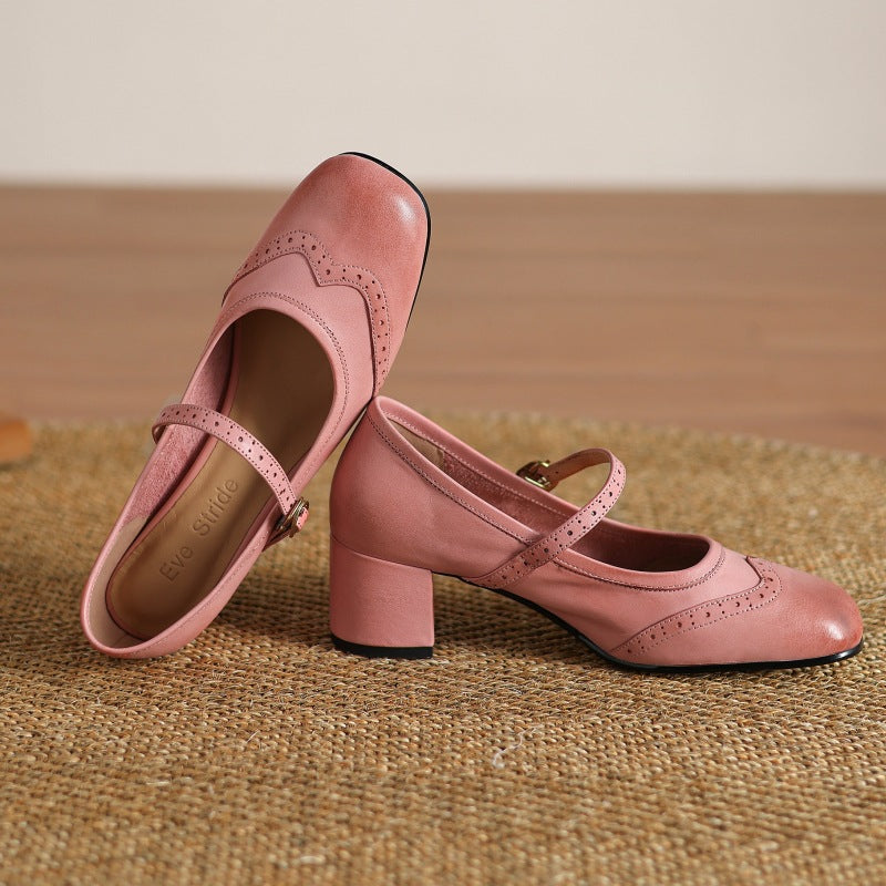 Harel | Mary Jane brogue in vera pelle