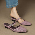 Nilda | Mules in vera pelle traforata