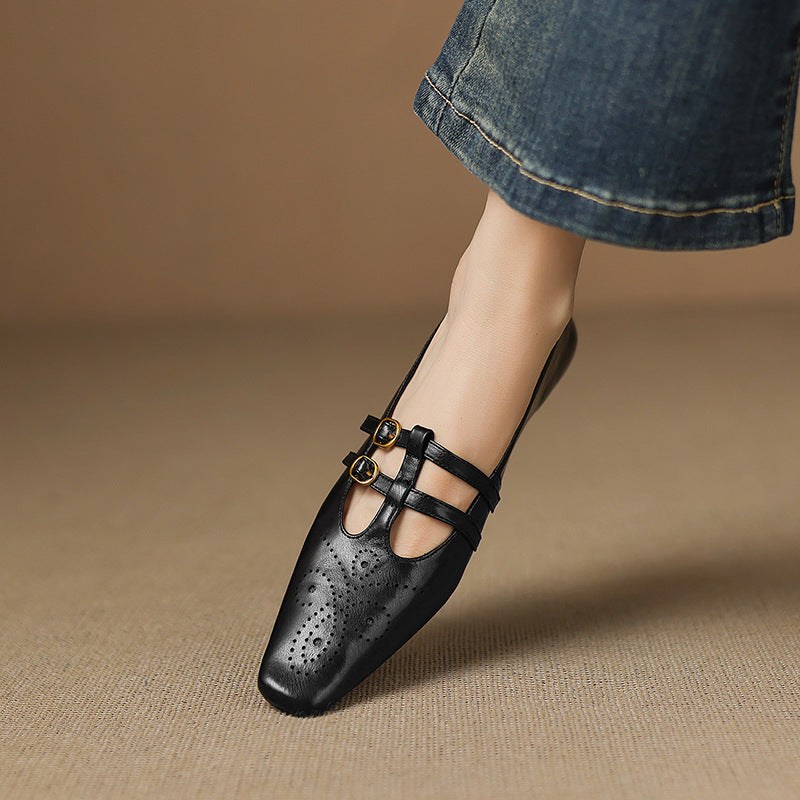 Ceyla | Ballerine Mary Jane in vera pelle