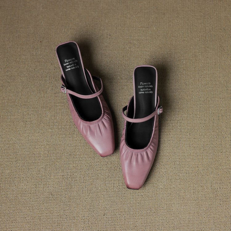 Vanya | Mules Mary Jane in vera pelle