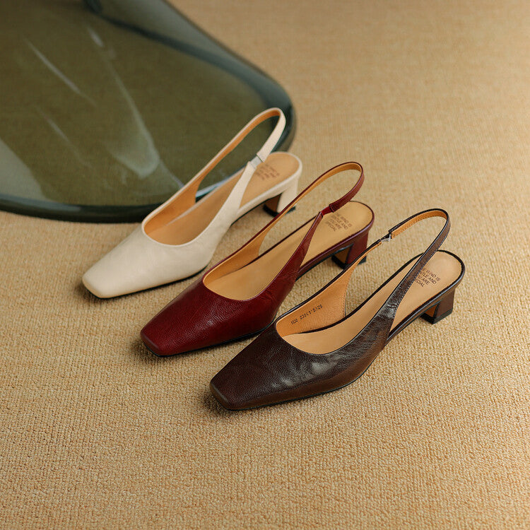 Ersa | Slingback in vera pelle lucida
