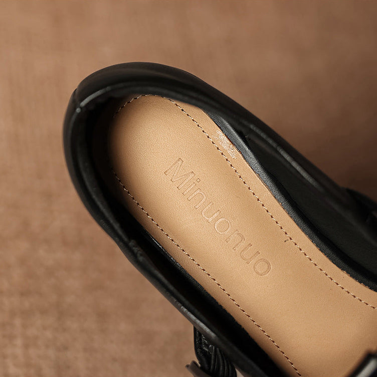 Murel | Mary Jane in vera pelle intrecciata
