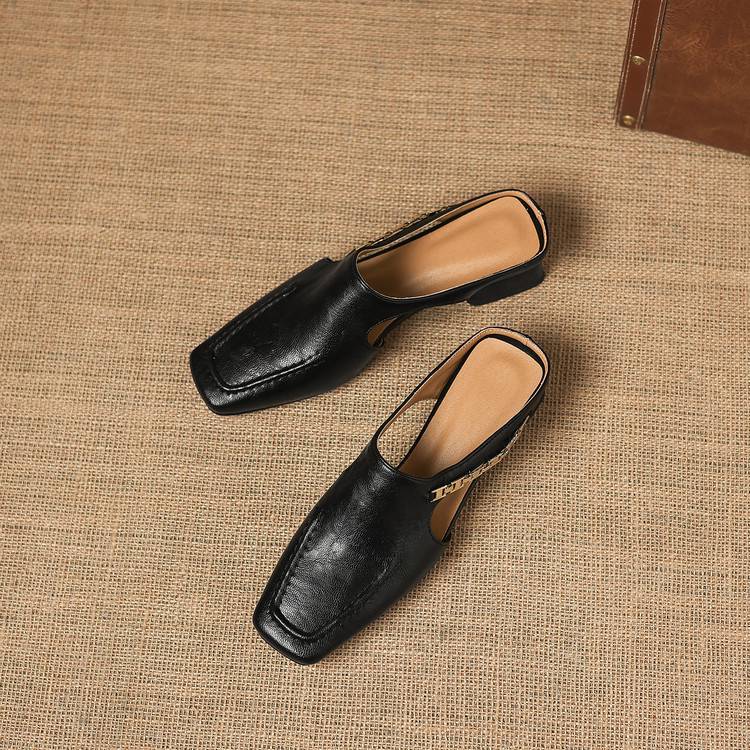 Vyla | Mules in vera pelle con catena