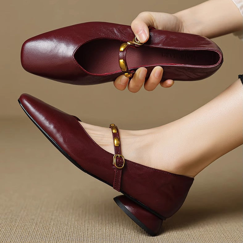 Zyra | Ballerine Mary Jane in vera pelle