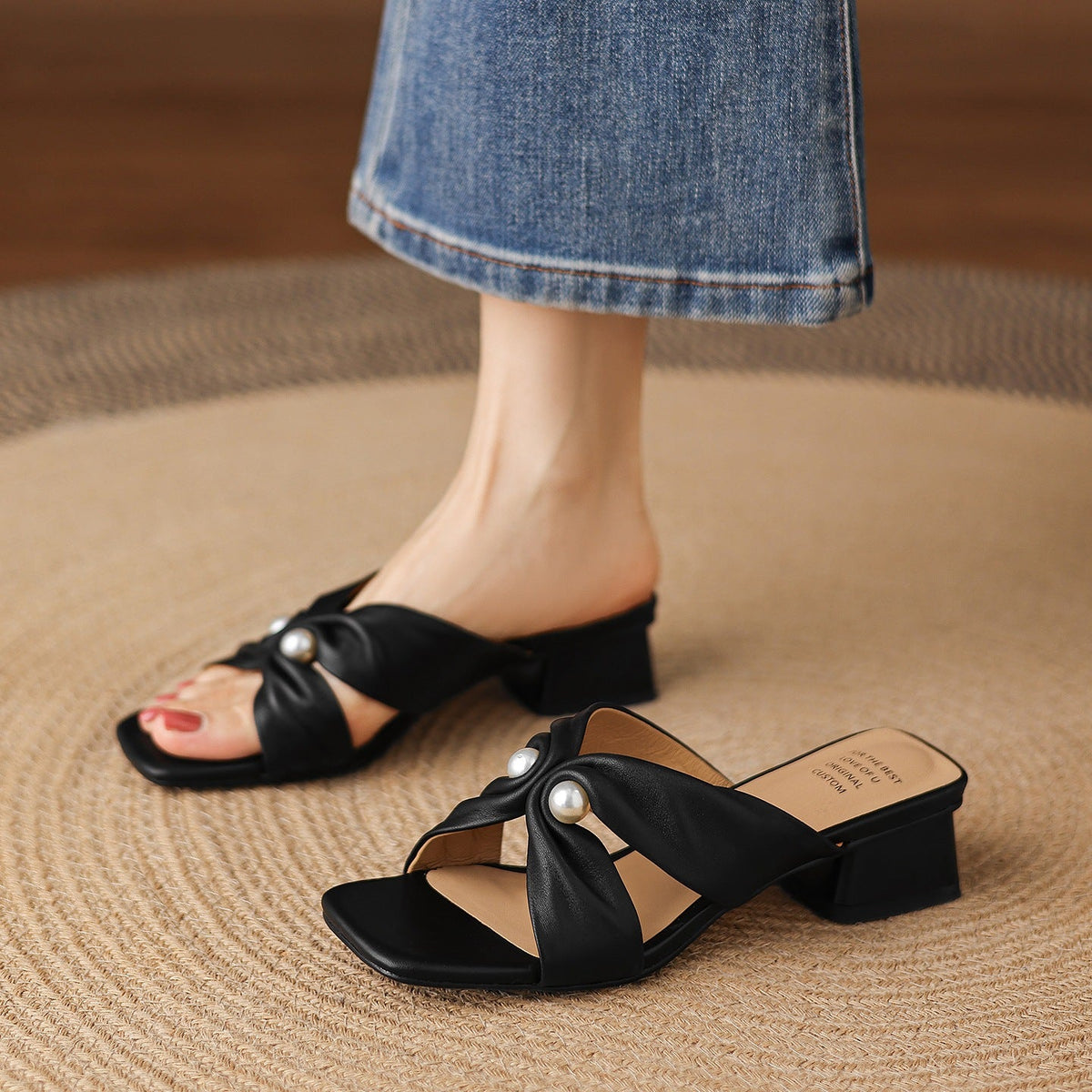 Erin | Scarpe in vera pelle con perle