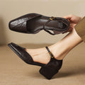 Anna | Mary Jane in vera pelle con plateau