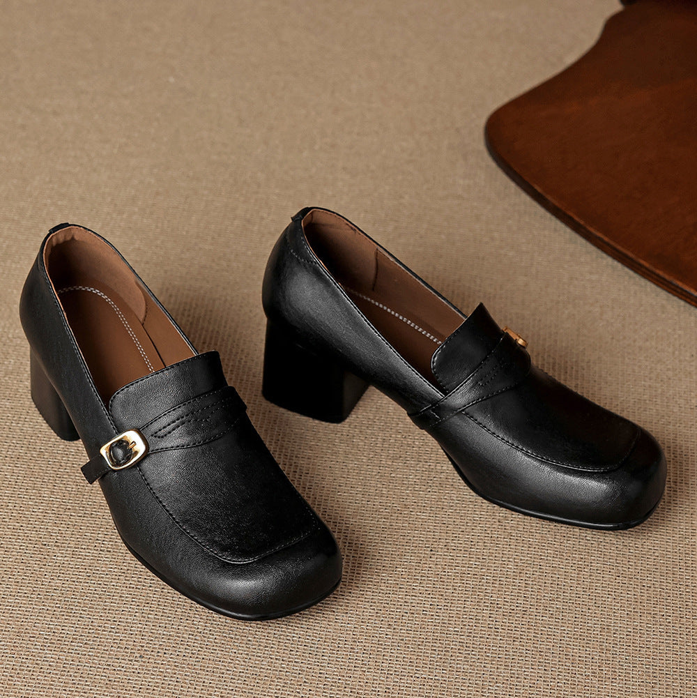 Sazia | Mocassini in vera pelle con tacco