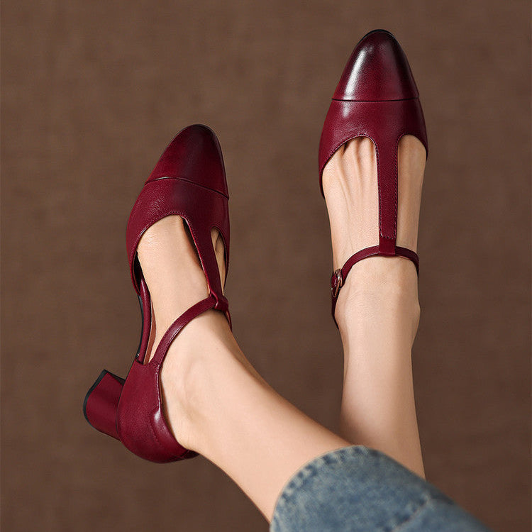 Orena | Scarpe in vera pelle con tagli laterali