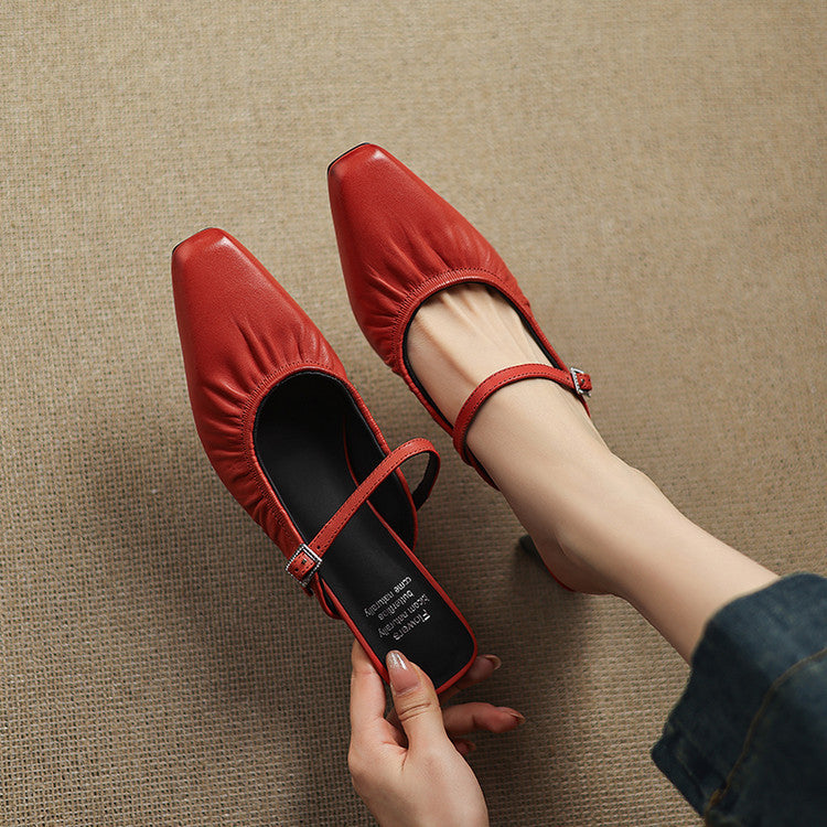 Vanya | Mules Mary Jane in vera pelle