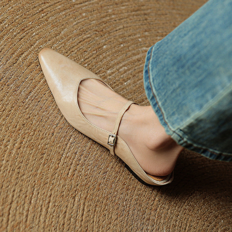 Thalia | Mules in vera pelle con cinturino