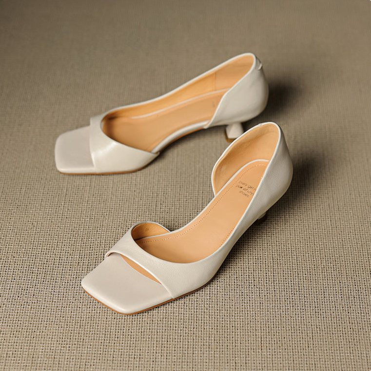 Celin | Décolleté peep-toe con tacco kitten