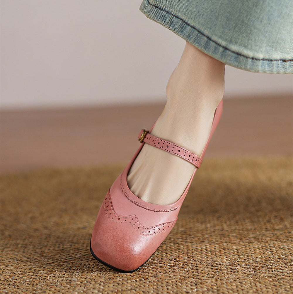 Harel | Mary Jane brogue in vera pelle