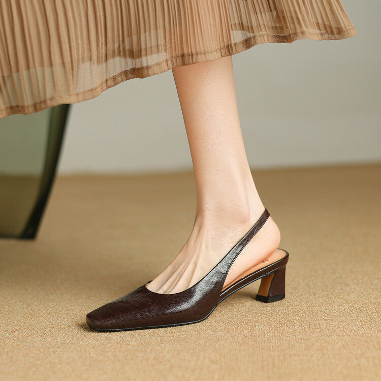 Ersa | Slingback in vera pelle lucida
