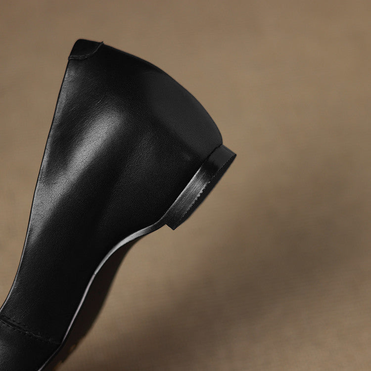 Aldina | Ballerine in vera pelle con zeppa
