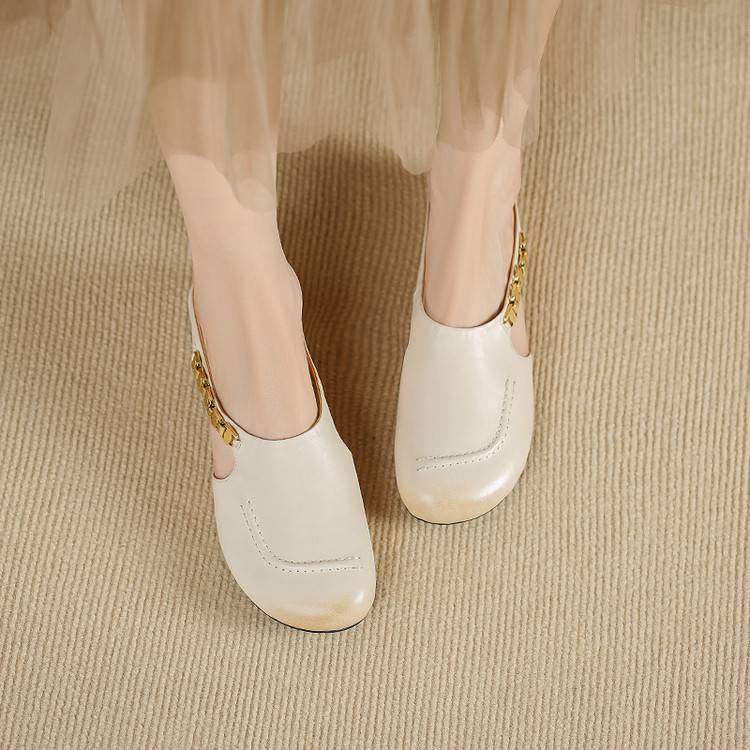 Galia | Mules in vera pelle con catena