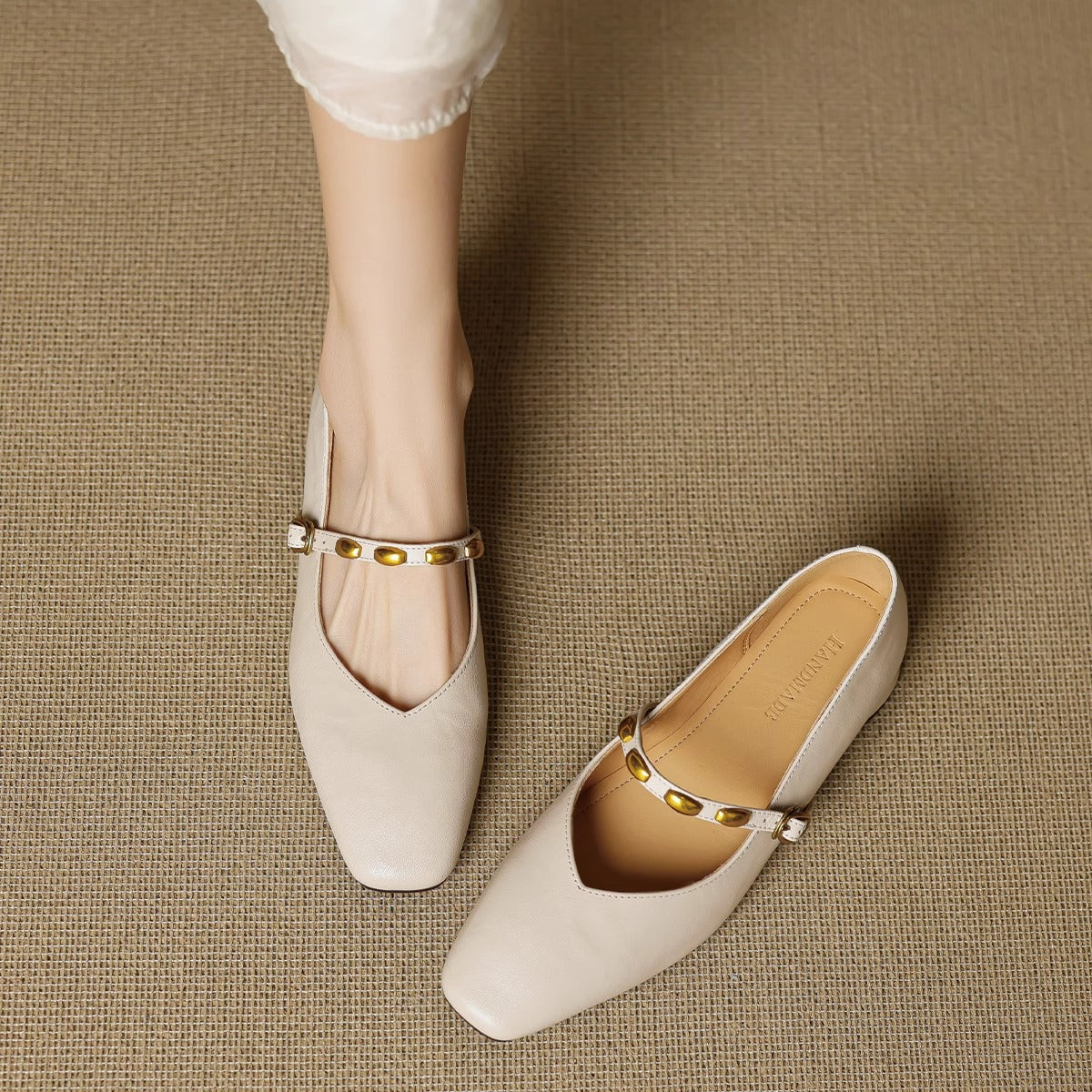 Zyra | Ballerine Mary Jane in vera pelle