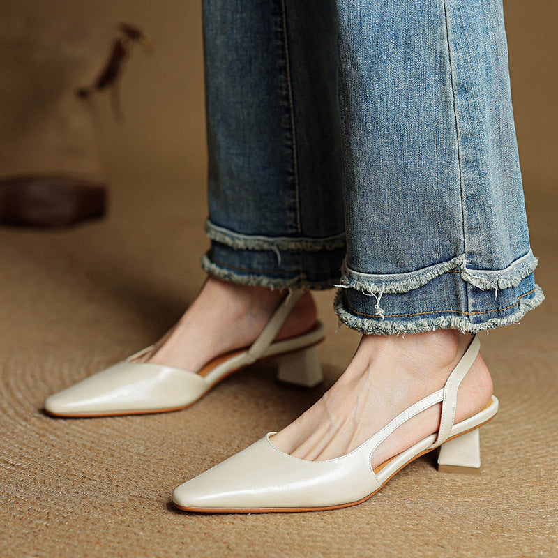 Gina | Slingback in vera pelle a punta