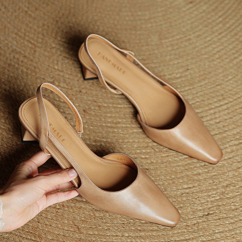 Gina | Slingback in vera pelle a punta