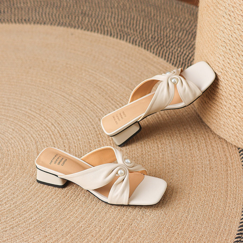 Erin | Scarpe in vera pelle con perle