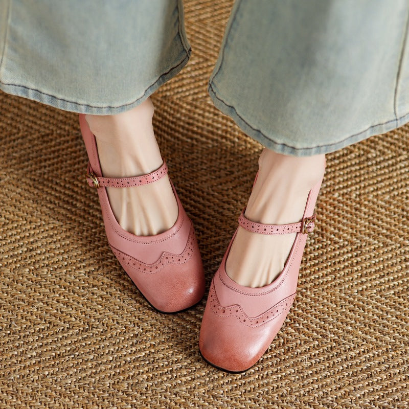 Harel | Mary Jane brogue in vera pelle