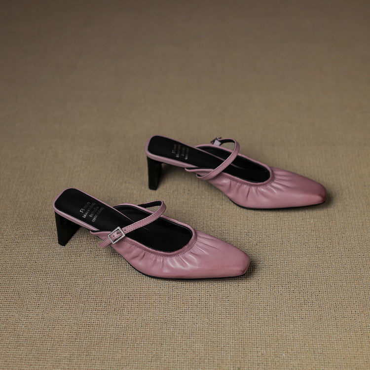 Vanya | Mules Mary Jane in vera pelle