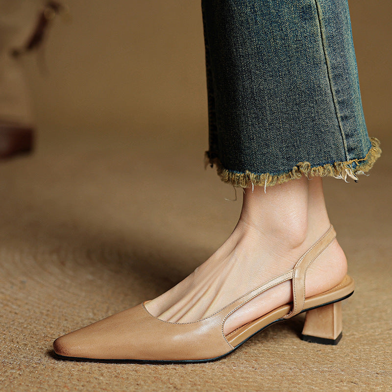 Gina | Slingback in vera pelle a punta