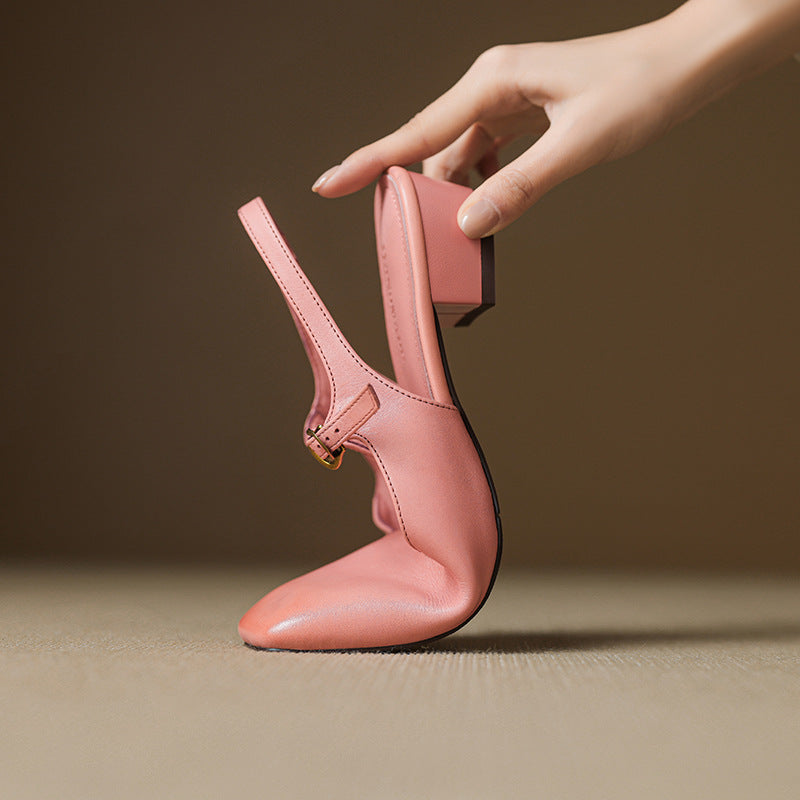 Jessi | Slingback in vera pelle con cinturino a T
