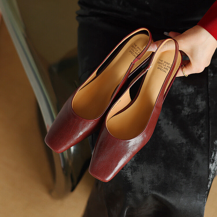 Ersa | Slingback in vera pelle lucida