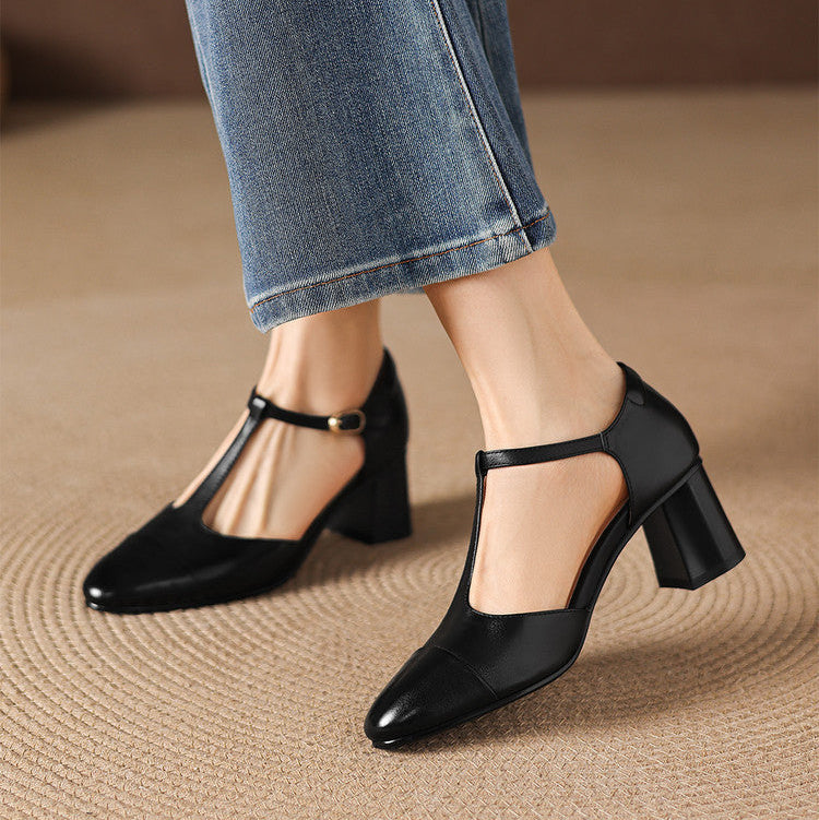 Orena | Scarpe in vera pelle con tagli laterali