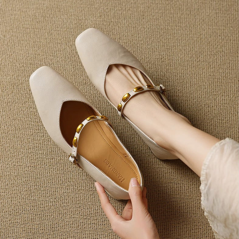 Zyra | Ballerine Mary Jane in vera pelle