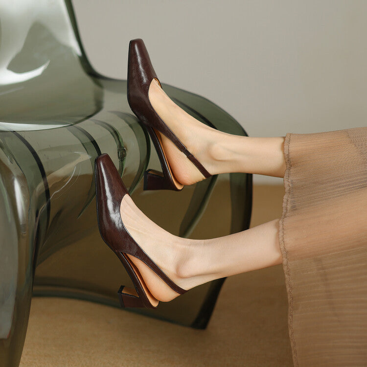 Ersa | Slingback in vera pelle lucida