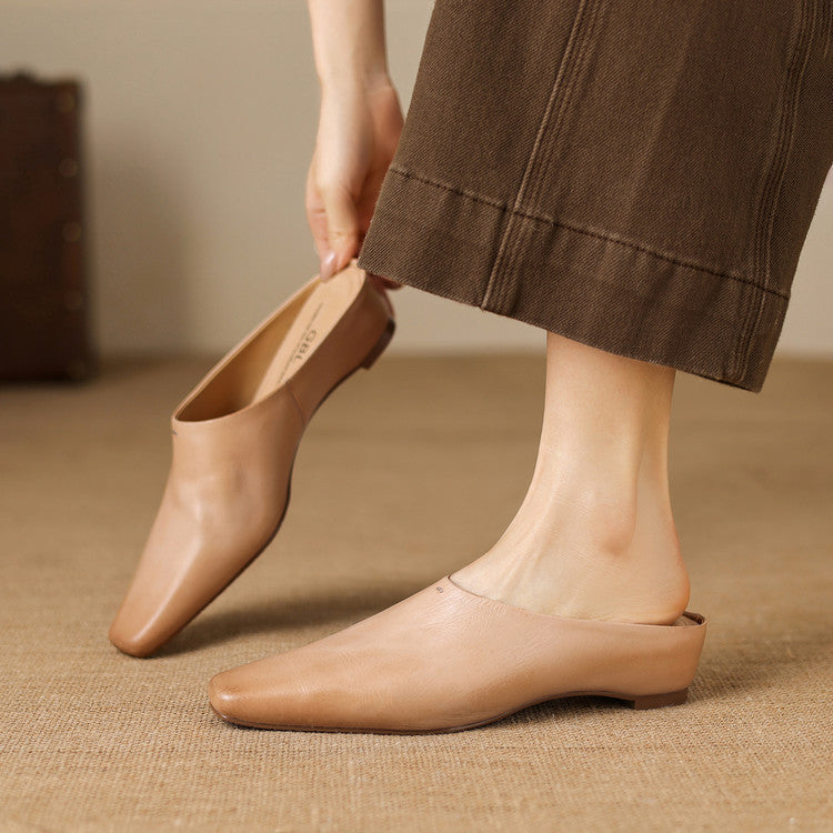 Kessa | Mules in vera pelle con zeppa