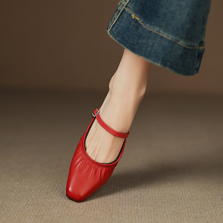 Vanya | Mules Mary Jane in vera pelle