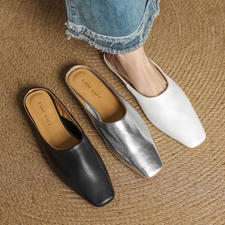 Rexa | Mules piatte in vera pelle
