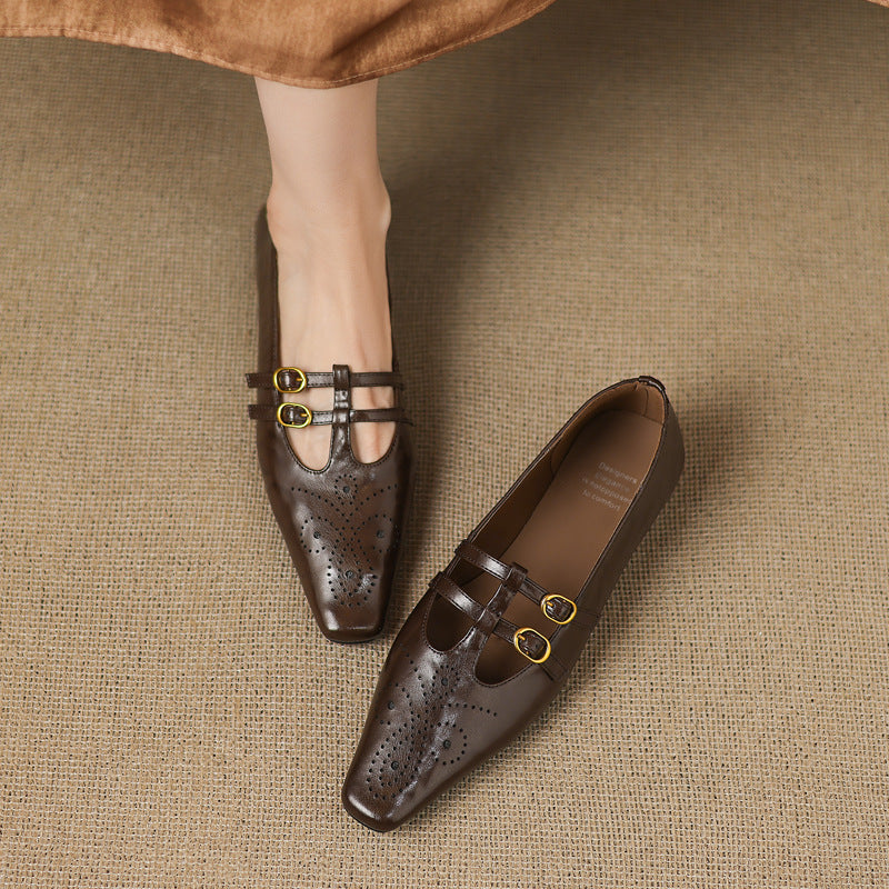 Ceyla | Ballerine Mary Jane in vera pelle