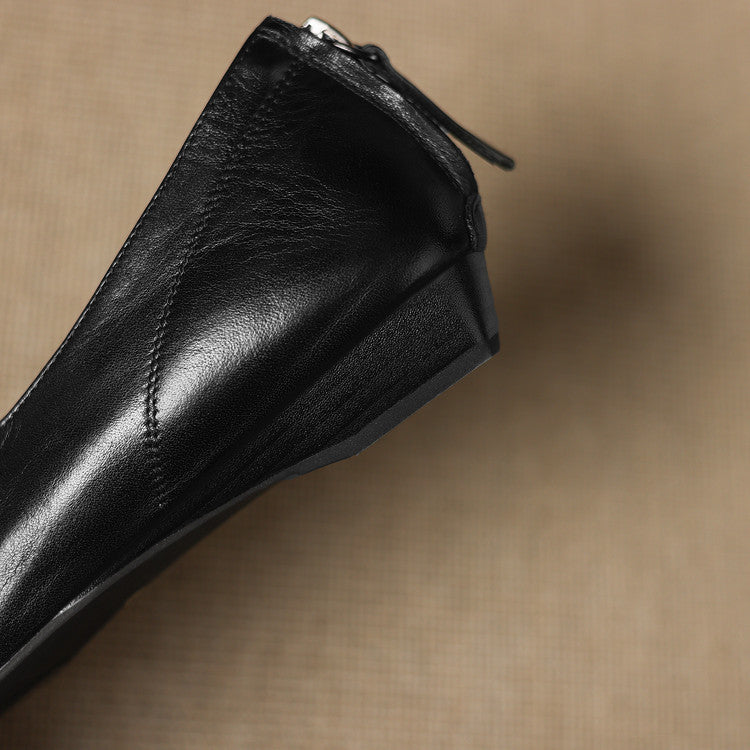 Halen | Décolleté in vera pelle con zip