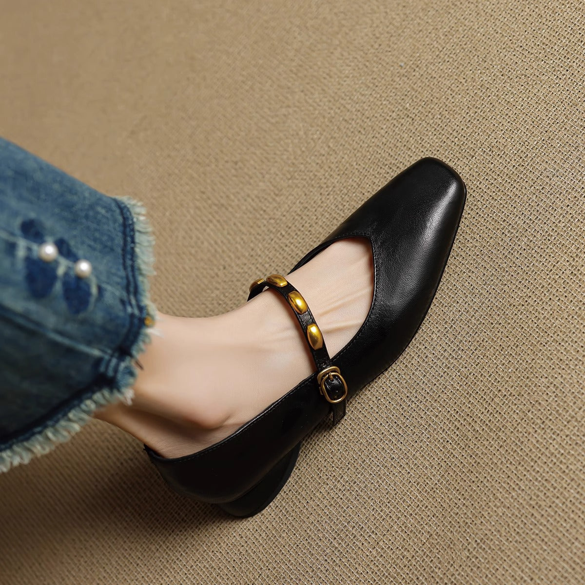 Zyra | Ballerine Mary Jane in vera pelle