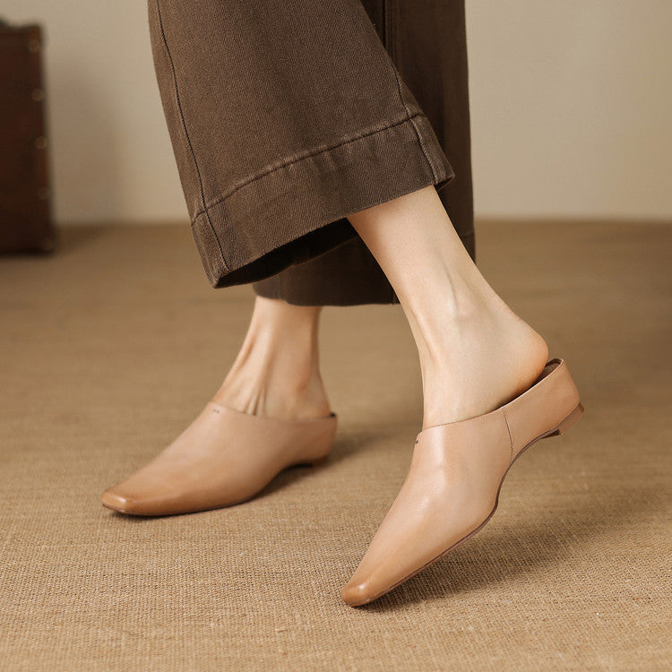 Kessa | Mules in vera pelle con zeppa