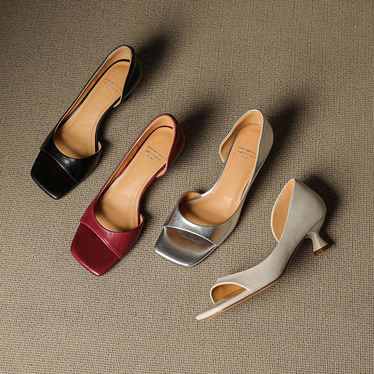 Celin | Décolleté peep-toe con tacco kitten