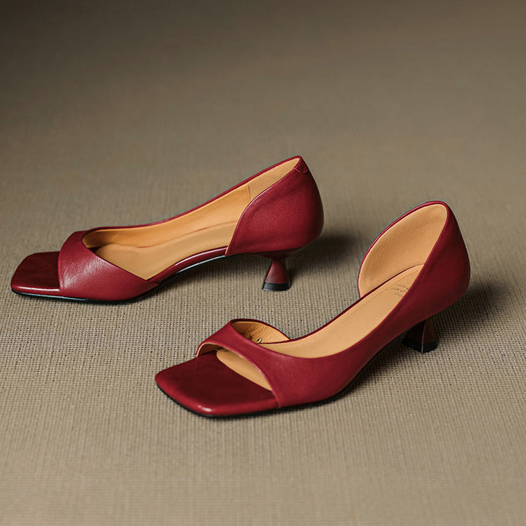 Celin | Décolleté peep-toe con tacco kitten