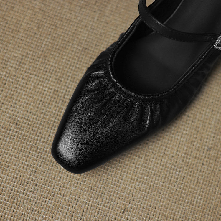 Vanya | Mules Mary Jane in vera pelle