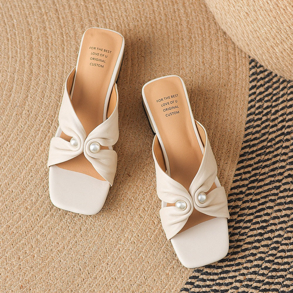 Erin | Scarpe in vera pelle con perle