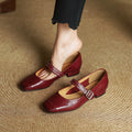 Rima | Mary Jane in vera pelle con borchie