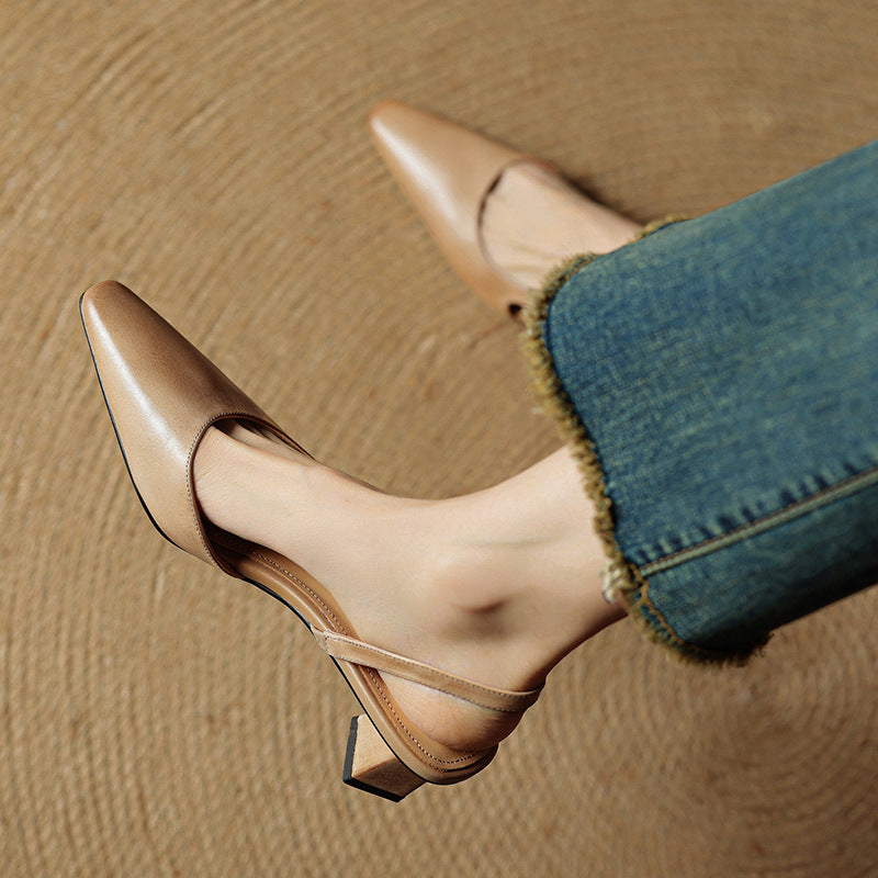 Gina | Slingback in vera pelle a punta
