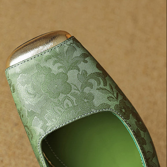 Regina | Slingback effetto broccato