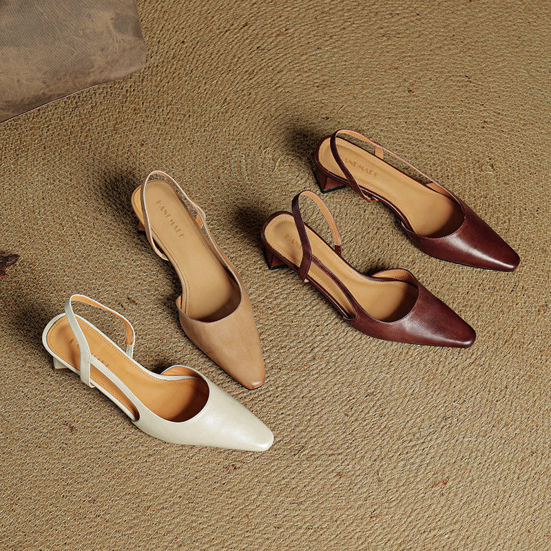 Gina | Slingback in vera pelle a punta